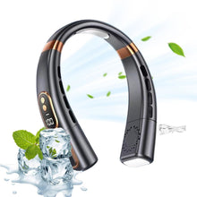 Premium USB Rechargeable Fashion Neck Fan with Digital Display (1 Pc) - justgrabit.in | Just Grab It