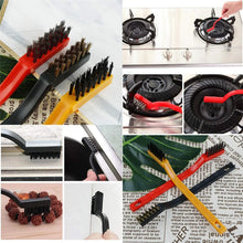 Mini Wire Brush Set - Brass, Nylon, Steel for Cleaning & Rust Removal (3 Pcs Set) - Justgrabit Inc.