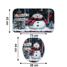 3 in 1 Christmas - Themed Bathroom Mat - (1 Set) - justgrabit.in | Just Grab It