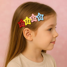 Metal Printed Star Shape Hair Clips (10 Pcs Set) - Justgrabit Inc.