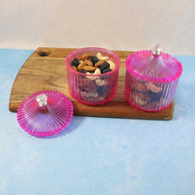 Plastic Luxury Transparent Dry Fruit Storage Jars (2 Pc) - justgrabit.in | Just Grab It
