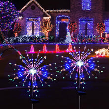 Solar Powered Multicolor Starburst Firework Garden Light Set (2 Pc / 150 LED) - justgrabit.in | Just Grab It