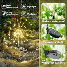 Solar Powered Warm White Starburst Firework Garden Light Set (2 Pc / 120 LED) - justgrabit.in | Just Grab It