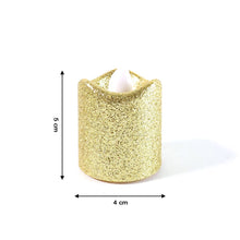 Christmas Premium Glitter LED Tealight Candles (6 Pc Set) - justgrabit.in | Just Grab It