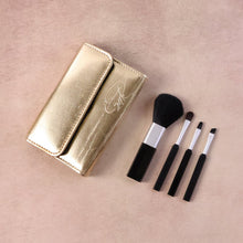 4 in 1 Professional Makeup Brush Set with Premium Storage Pouch (1 Pc) - justgrabit.in | Just Grab It