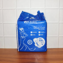 Beautiful Basics Blue Lady Extra Long Pads With Wides Wings Sanitary Pads – 330 mm, 40 - Pack - justgrabit.in | Just Grab It