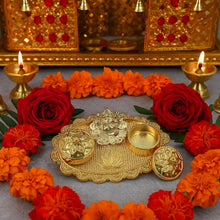 Ganesh Embossed Roli–Chawal Kumkum Chopra - (1 Pc) - justgrabit.in | Just Grab It