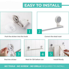 Self - Adhesive Towel Rod / Rack - (1 Pc) - justgrabit.in | Just Grab It