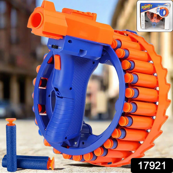 Amazing Toy Gun, Electric Gun for Children, 28 Soft Bullets for Youth Safety, Children's Electric Hand Ring Wheel Soft Bullet Gun, Gift Toys - Justgrabit Inc.