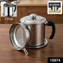 Premium Stainless Steel Oil Filter Pot (1.3 Ltr) - justgrabit.in | Just Grab It