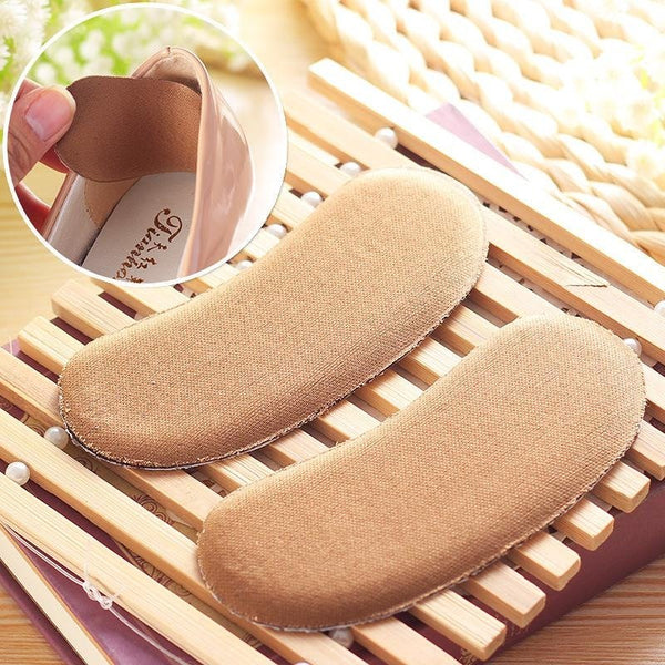 Fabric Sticky Shoe Back Heel Insoles Protector Liner Pads (1 Pair) - justgrabit.in | Just Grab It