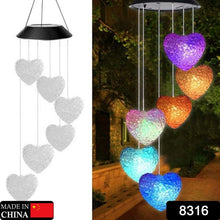 Solar Powered Wind Chimes with Lights: Outdoor Garden Decor (6 LED) - Justgrabit Inc.