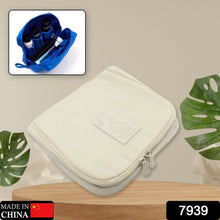 Travel Wash Bag Multi - Functional Waterproof Cosmetic Storage Bag Handheld Foldable Hook Cosmetic Bag with Zipper Closure Handbag Portable Classification Bags (1Pc) - Justgrabit Inc.
