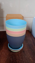 Plastic Flower Pot with Bottom Tray (5 Pcs Set) - justgrabit.in | Just Grab It