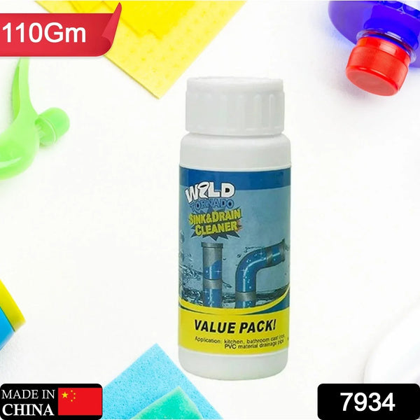 Powerful Sink and Drain Cleaner, Portable Powder Cleaning Tool Super Clog Remover Chemical Powder Agent for Kitchen Toilet Pipe Dredging (110 Gm) - justgrabit.in | Just Grab It