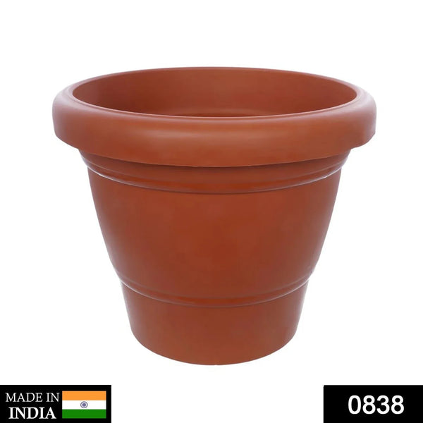 Garden Heavy Plastic Planter Pot / Gamla 8 inch (Brown, Pack of 1,Medium ) - Justgrabit Inc.