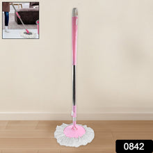 Stainless Steel 360° Rotating Mop with Microfiber Head & Adjustable Rod - justgrabit.in | Just Grab It