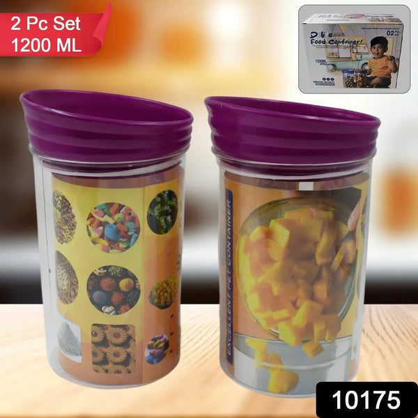 Plastic Premium Quality Kitchen Food Containers Set (1200ml Approx, Set Of 2 Pc) - justgrabit.in | Just Grab It