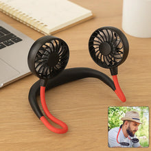 Hand Free Personal Fan - Portable USB Battery Rechargeable With Battery Comaprtment Mini Fan - Headphone Design Wearable Neckband Fan Necklance Fan Cooler Fan for Home, Sport, Camping, Beach, Travel, Office (Battery Not Included) - Justgrabit Inc.