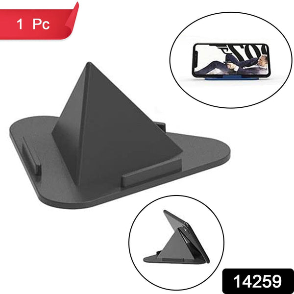 Pyramid Black Mobile Stand with 3 Different Inclined Angles - justgrabit.in | Just Grab It