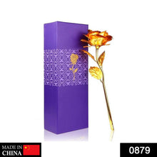 24K Artificial Golden Rose / Gold Red Rose with Gift Box (10 inches) - justgrabit.in | Just Grab It