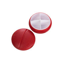 Portable Round Shape 4 Compartments Pill Box (1 Pc) - justgrabit.in | Just Grab It
