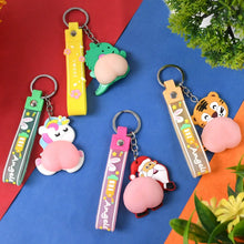 Silicone Keychain with Wrist Strap & Squeeze Toy (1 Pc Mix design) - Justgrabit Inc.