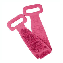 Silicone Body Back Scrubber Double Side Bathing Brush for Skin Deep Cleaning, Scrubber Belt - Justgrabit Inc.