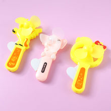 Hand Press Mini Portable Cartoon Fan Toy (1 PC, Mix Color & Design) - justgrabit.in | Just Grab It