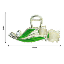 Elegant Floral Decorative Hair Claw Clip (1 Pc) - justgrabit.in | Just Grab It