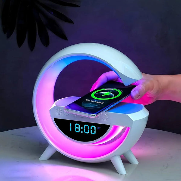 G Lamp Speaker - 3 - in - 1 Bluetooth Speaker with Fast Wireless Charging (1 Pc) - justgrabit.in | Just Grab It