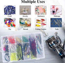 36 Grids Clear Plastic Organizer Jewelry Storage Box with Adjustable Dividers, Transparent Organizer Box (1pc) - justgrabit.in | Just Grab It