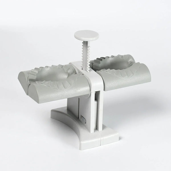 Double - Head Dumpling Maker Mold – Press Two Dumplings at Once (Brown Box) - justgrabit.in | Just Grab It