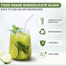 Reusable Glass Straws Clear Glass Drinking Straw 5Pc - Justgrabit Inc.