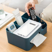 6 - Compartment Desk Organizer – Multi - Function Storage for Tissue, Stationery, Remote & Mobile (Home/Office) - Justgrabit Inc.