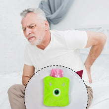 Green One - Eyed Monster Print Small Hot Water Bag with Cover for Pain Relief - Justgrabit Inc.