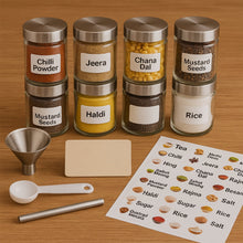 Kitchen Spice Jar Label Sticker Sheet (1 Sheet) - justgrabit.in | Just Grab It