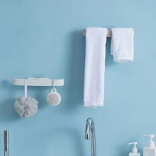 Bathroom Towel Slipper Hanging Rack Self Adhesive Wall Mounted (1 Pc) - justgrabit.in | Just Grab It
