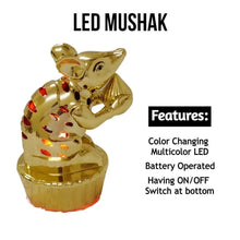 Multicolour LED Mushak / LED Mooshak for Ganpati Decorations, Ganesh Ganesha (1 Pc) - justgrabit.in | Just Grab It