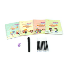 4 Pc Magic Copybook widely used by kids, children’s and even adults also to write down important things over it while emergencies etc. - Justgrabit Inc.
