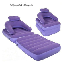 2 in 1 Air Mattress & Lounger, Portable Inflatable Mattress Air Sofa With Air Hand Pump (175×75 cm) - justgrabit.in | Just Grab It