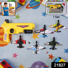 Air Battle Plane Launcher Gun Toy for Kids – Foam Glider Set (1 Set) - justgrabit.in | Just Grab It