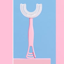 2 In1 U - Shape Silicone Manual Toothbrush & Tongue Scraper Cleaner Brush (1 Pc) - justgrabit.in | Just Grab It