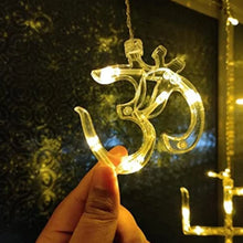 Swastik om Curtain Decorative Lights, String Lights with 12 Hanging Props138 LED, Diwali Decoration Items for Home Decor, Night Light, Room Lights for Bedroom, Balcony Decor. - justgrabit.in | Just Grab It