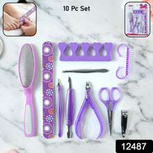 Personal Grooming Manicure & Pedicure Nail Care Tool Set (10 Pc Set) - justgrabit.in | Just Grab It