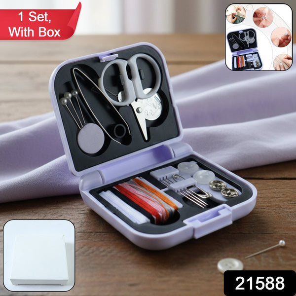 Compact Sewing Kit with Storage Box for Home (1 Set with Box) - justgrabit.in | Just Grab It