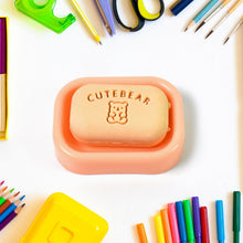 Cute Soap Shaped Erasers With Plastic Case (1 Pc / With Case) - justgrabit.in | Just Grab It