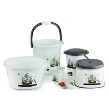 Plastic Bathroom Accessories Set (Mix Color / 6 Pc) - Justgrabit Inc.