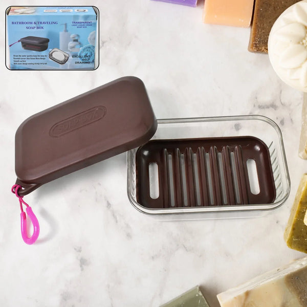 Bathroom & Travel Plastic Soap Box with Lid ,Sabudani (1 Pc) - justgrabit.in | Just Grab It
