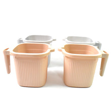 Plastic Square Bath Water Mug (4 Pc / 1000 ML / Mix Color) - justgrabit.in | Just Grab It
